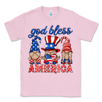 Bubblegum Pink god bless america gnome Classic Tee - HRA Design Shop