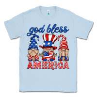 Dusty Blue god bless america gnome Classic Tee - HRA Design Shop