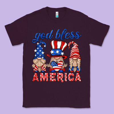 God Bless America Gnome Classic Tee Designed By Hra Design Shop