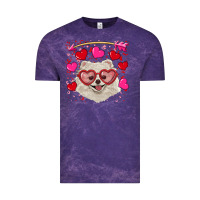 Cloud Purple valentine's day white pomeranian Vintage Tee - RanaPortraitStore