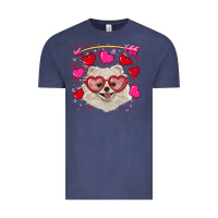 Vintage Denim valentine's day white pomeranian Vintage Tee - RanaPortraitStore