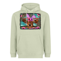 Matcha easter floral leopard cow Heavyweight Hoodie - Jasminsmagicworld