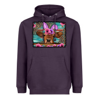 Plum easter floral leopard cow Heavyweight Hoodie - Jasminsmagicworld