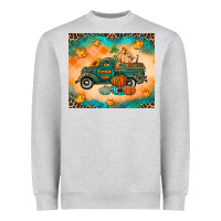 Heather Grey Pumpkin farm Heavyweight Sweatshirt - RanaPortraitStore
