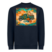 Navy Pumpkin farm Heavyweight Sweatshirt - RanaPortraitStore