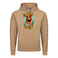 Vintage Coffee baby cow in a bucket Vintage Hoodie - RanaPortraitStore