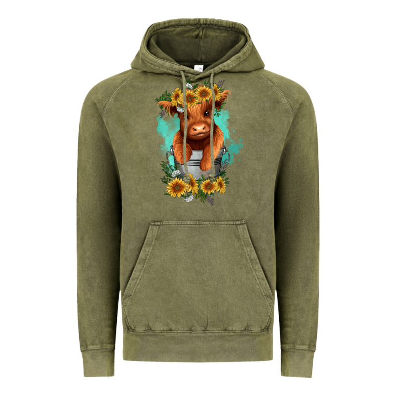 Baby Cow In A Bucket Vintage Hoodie by RanaPortraitStore | Teevron