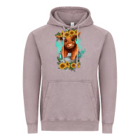 Vintage Zinc baby cow in a bucket Vintage Hoodie - RanaPortraitStore