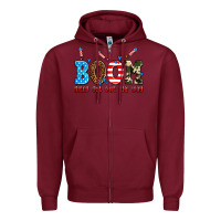 Burgundy boom bitch get out the way Zipper Hoodie - AdoDesignShop