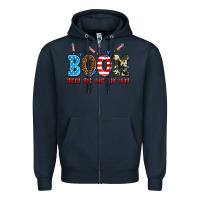 Navy boom bitch get out the way Zipper Hoodie - AdoDesignShop