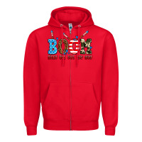 Red boom bitch get out the way Zipper Hoodie - AdoDesignShop