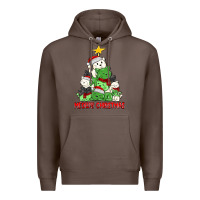 Coffee meowy christmas cat tree Premium Hoodie - MaliasSmallBusiness