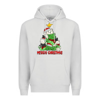 Dove Grey meowy christmas cat tree Premium Hoodie - MaliasSmallBusiness