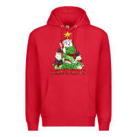Red meowy christmas cat tree Premium Hoodie - MaliasSmallBusiness