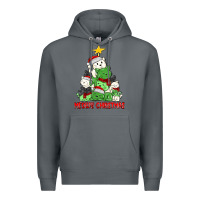 Rock meowy christmas cat tree Premium Hoodie - MaliasSmallBusiness
