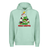 Seafoam meowy christmas cat tree Premium Hoodie - MaliasSmallBusiness