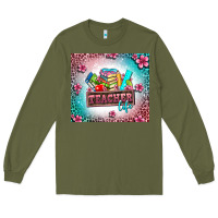 Army Green teacher life Long Sleeve Tee - AdoDesignShop
