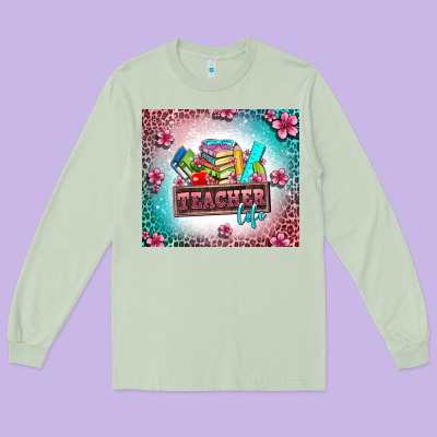 Teacher Life Long Sleeve Tee Designed By Adodesignshop