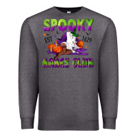 Charcoal Heather Spooky babes club Premium Sweatshirt - NancyCooperArtShop