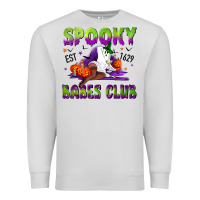 Dove Grey Spooky babes club Premium Sweatshirt - NancyCooperArtShop
