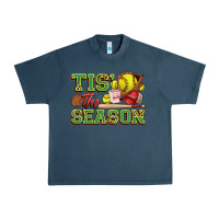 Midnight Navy tis' the season softball Urban Heavy Tee - Zillion Design Studio