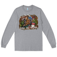 Heather Grey cowboy take me away Long Sleeve Tee - SublimationCraftShop