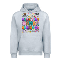 Heather Grey dear tiny human behind me Urban Hoodie - Artiststas