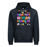Navy dear tiny human behind me Urban Hoodie - Artiststas
