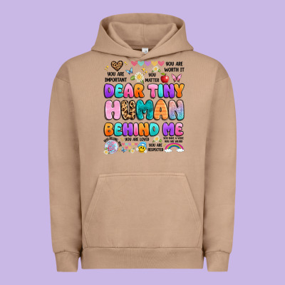 Dear Tiny Human Behind Me Urban Hoodie Designed By Artiststas
