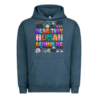 Pigment Midnight Navy dear tiny human behind me Urban Hoodie - Artiststas