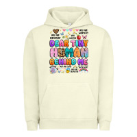 Pigment Pistachio dear tiny human behind me Urban Hoodie - Artiststas