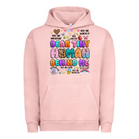 Pigment Salmon dear tiny human behind me Urban Hoodie - Artiststas