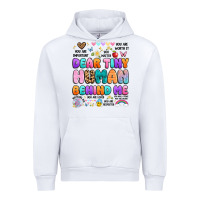 White dear tiny human behind me Urban Hoodie - Artiststas