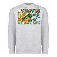 Heather Grey Pumpkin spice and livin' my best life Heavyweight Sweatshirt - RanaPortraitStore