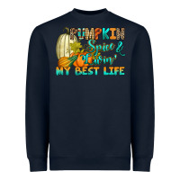 Navy Pumpkin spice and livin' my best life Heavyweight Sweatshirt - RanaPortraitStore
