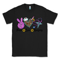 Black peace love nursing Classic Tee - CowhideDigitalArt