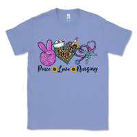 Colony Blue peace love nursing Classic Tee - CowhideDigitalArt