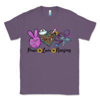 Lavender peace love nursing Classic Tee - CowhideDigitalArt