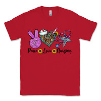 Red peace love nursing Classic Tee - CowhideDigitalArt