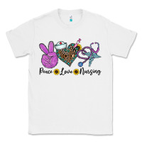 White peace love nursing Classic Tee - CowhideDigitalArt