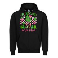 Black i'm the cutest clover in the patch Zipper Hoodie - Artiststas