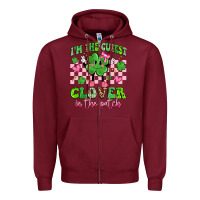 Burgundy i'm the cutest clover in the patch Zipper Hoodie - Artiststas