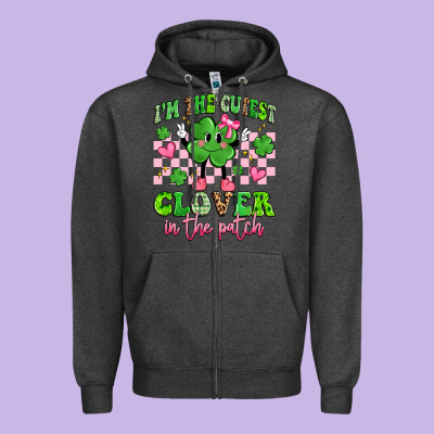 I'm The Cutest Clover In The Patch Zipper Hoodie Designed By Artiststas