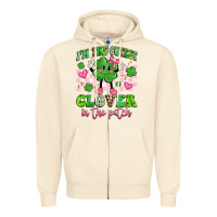 Sandshell i'm the cutest clover in the patch Zipper Hoodie - Artiststas