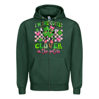 Sports Green i'm the cutest clover in the patch Zipper Hoodie - Artiststas