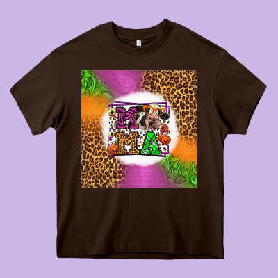 Halloween Cow Mama Heavy Core Tee Designed By Lillyallendesigns