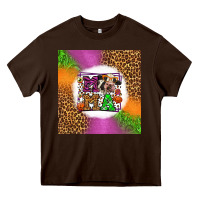 Chocolate Brown halloween cow mama Heavy Core Tee - LillyAllenDesigns