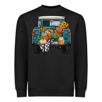 Black Fall Pumpkin Farm Truck Heavyweight Sweatshirt - RanaPortraitStore