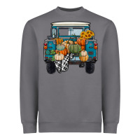 Storm Fall Pumpkin Farm Truck Heavyweight Sweatshirt - RanaPortraitStore