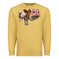 Antique Gold cute simmental cow Premium Sweatshirt - LillyAllenDesigns